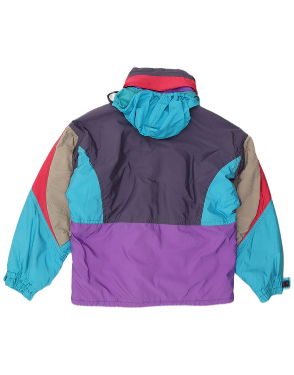 Colmar Мужская лыжная куртка свободного кроя с капюшоном и рисунком IT 44 XS Синяя с цветными блоками