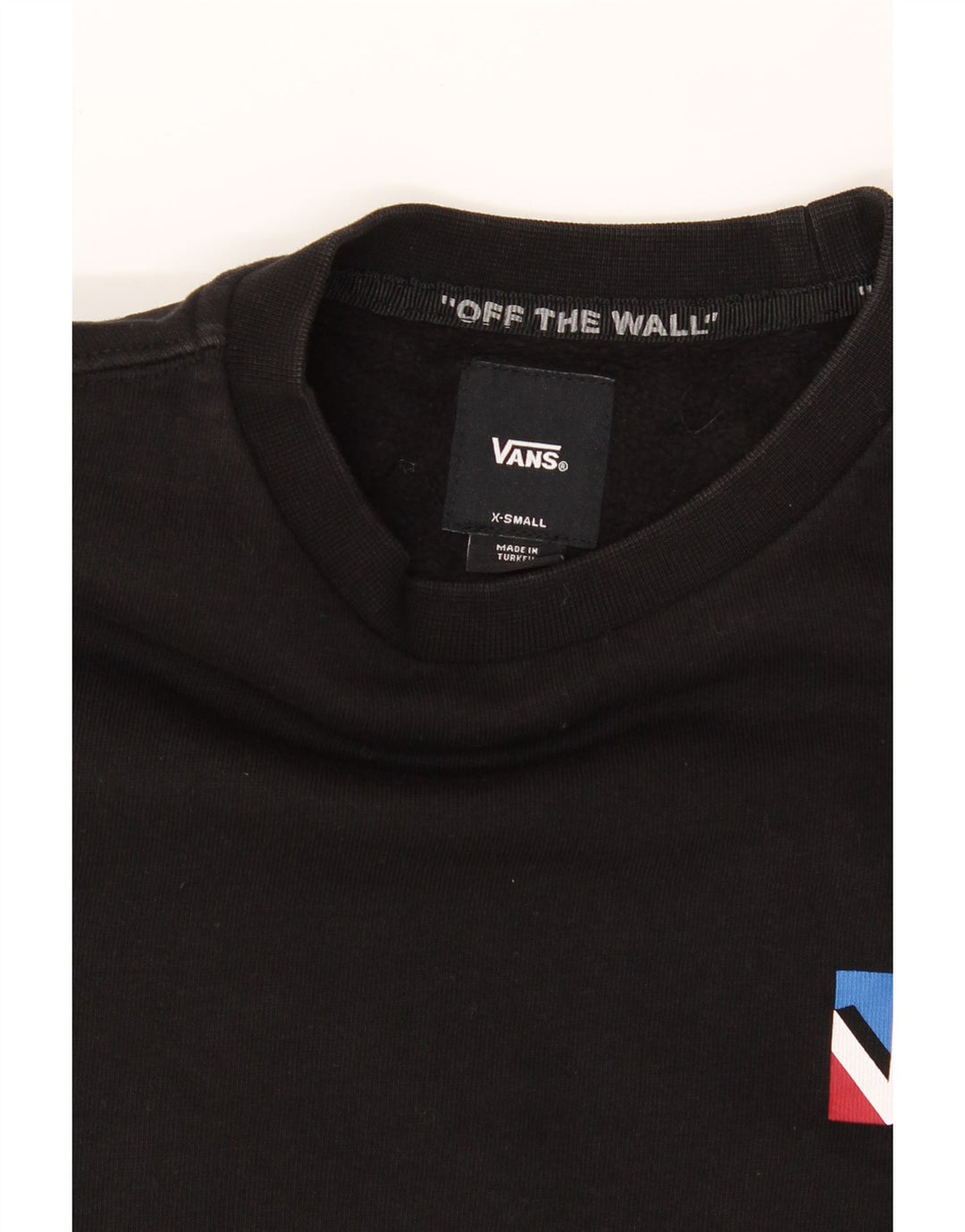 VANS Mens Graphic Sweatshirt Jumper XS Black Cotton Vintage Vans and Second-Hand Vans from Messina Hembry 