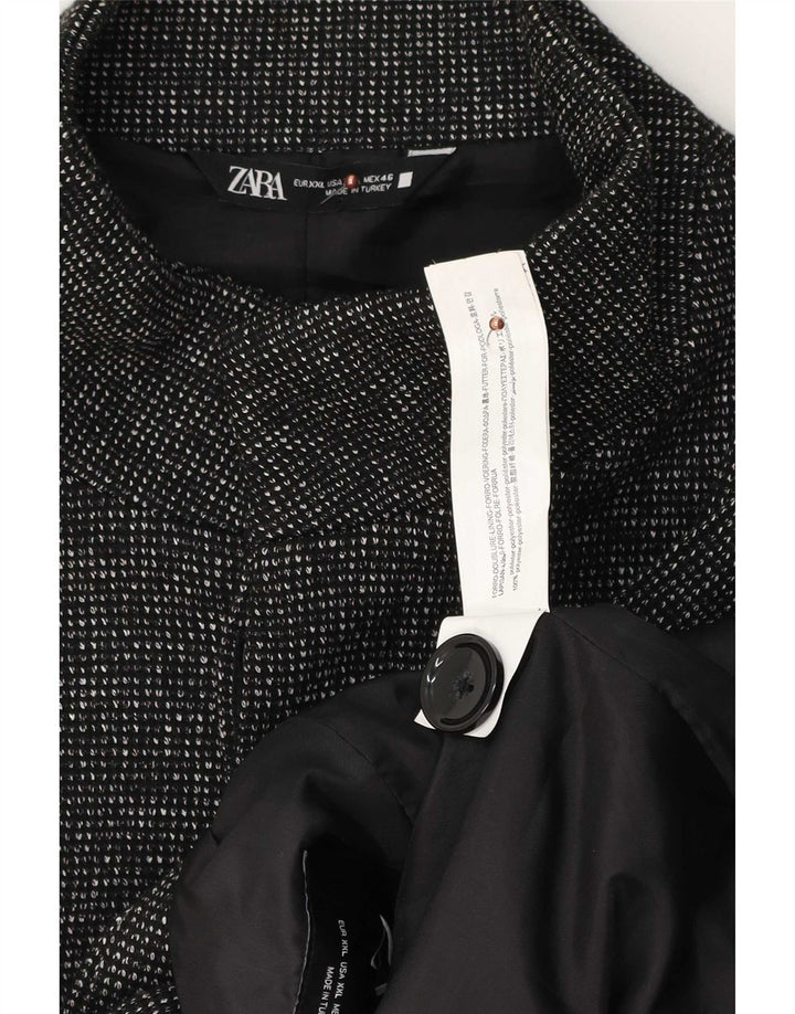 Мужское открытое пальто Zara UK 44 2XL, серый полиэстер с крапинками