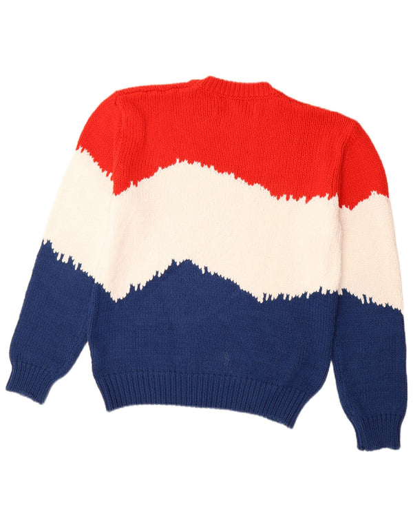 Женский джемпер с круглым вырезом BENETTON UK 14, средний разноцветный