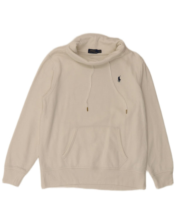 Женский джемпер оверсайз POLO RALPH LAUREN UK 10, маленький белый