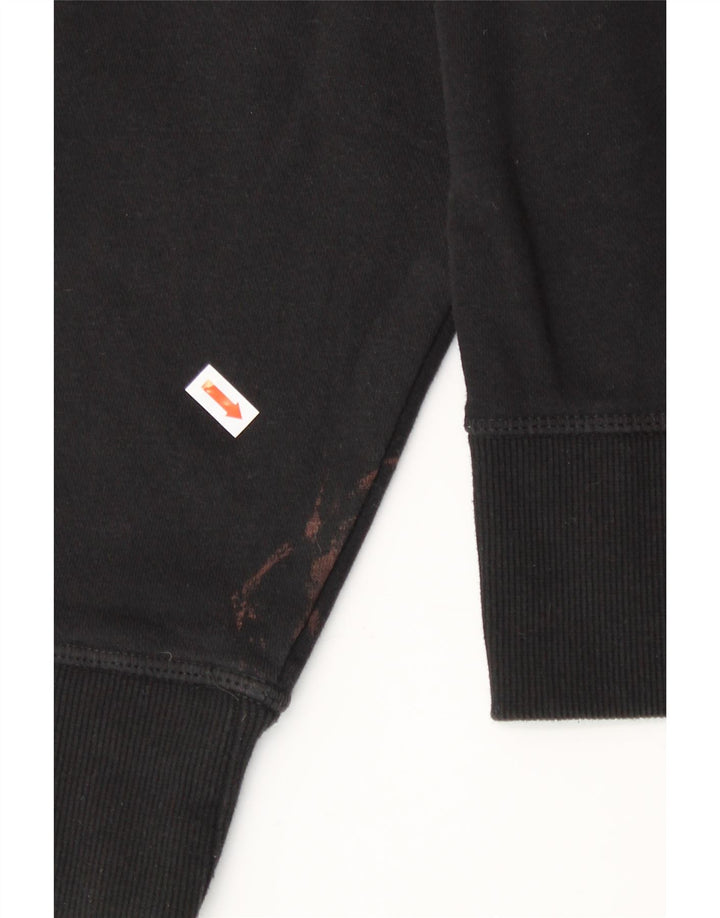 Женский свитер с капюшоном на молнии REEBOK UK 14, средний черный, хлопок