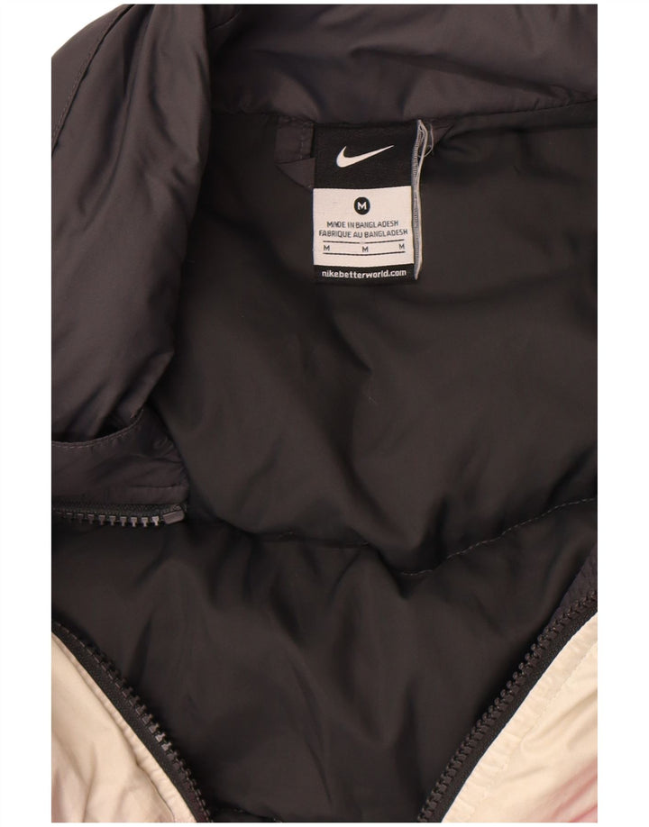 Женская стеганая куртка Nike UK 14, средний черный, цветной блок
