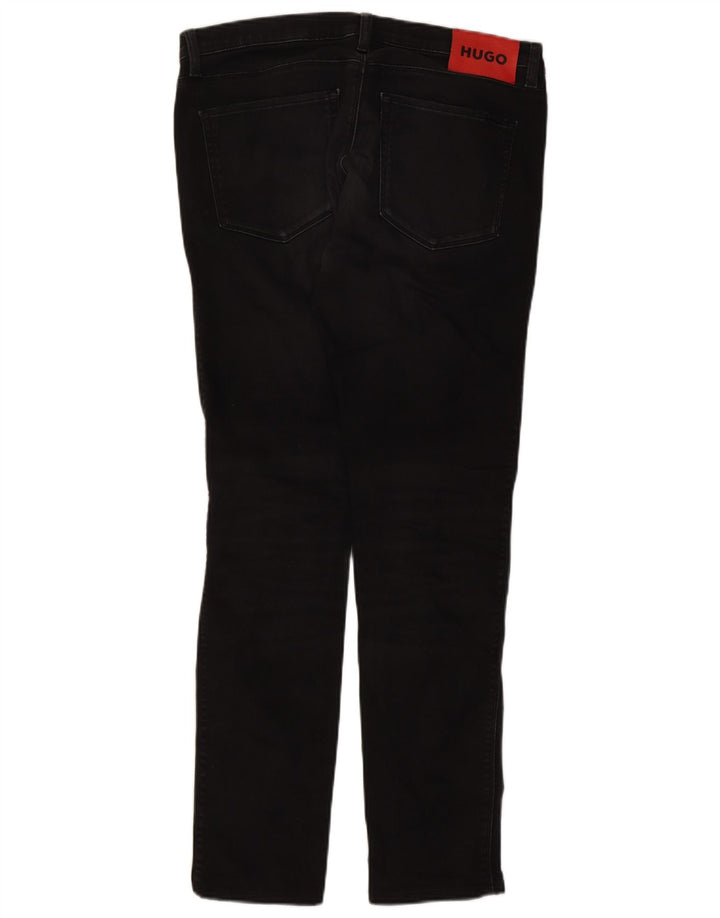 Мужские узкие джинсы Hugo Boss W33 L31, черный хлопок