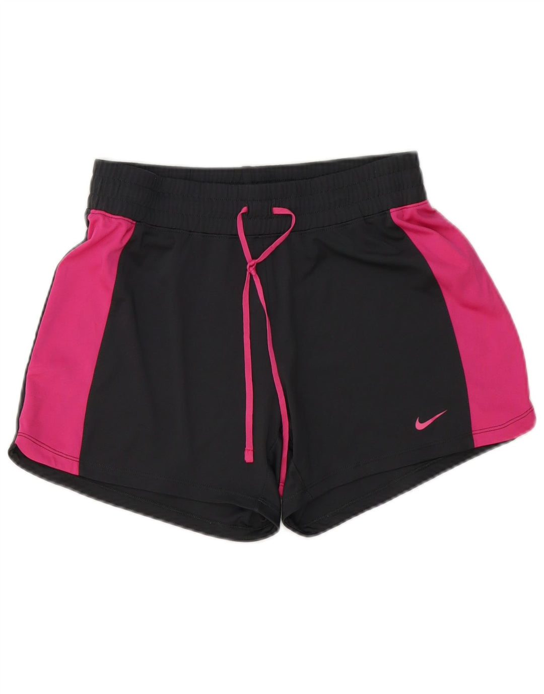 Женские спортивные шорты NIKE UK 10, маленькие черные, полиэстер с цветными блоками