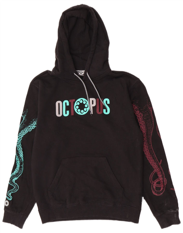 Мужской джемпер с капюшоном Octopus, маленький черный, хлопковый
