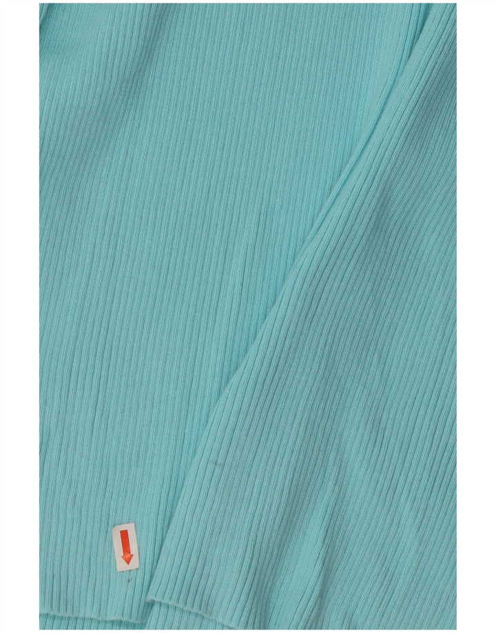 Женский джемпер с высоким воротником RALPH LAUREN, Великобритания 14, большой синий хлопок