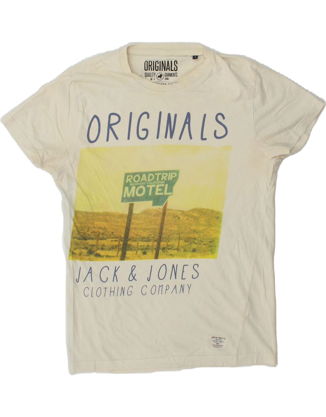 JACK & JONES Mens Graphic T-Shirt Top Small White Cotton Vintage Jack & Jones and Second-Hand Jack & Jones from Messina Hembry 