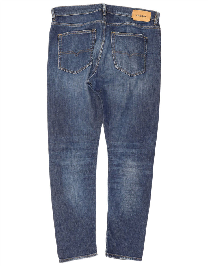 Мужские зауженные джинсы Diesel D-Luster W34 L30, синий хлопок