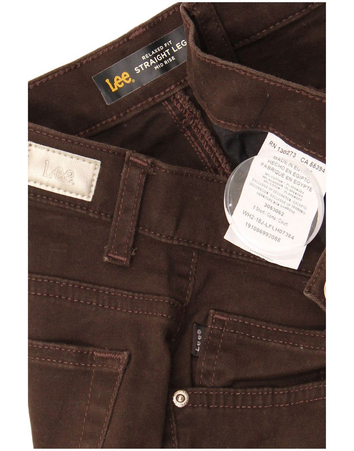 LEE Женские повседневные брюки свободного кроя со средней посадкой США 8 Средний W30 L28 Коричневые