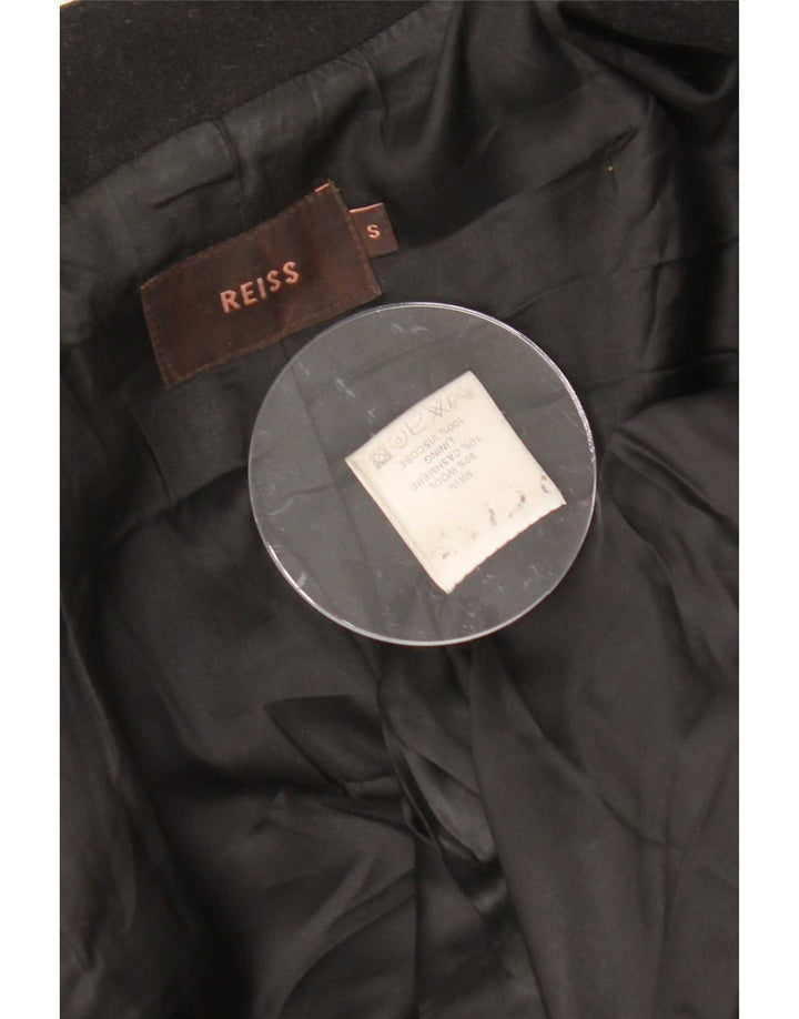 Женская косуха Reiss UK 10, маленькая, черная, шерсть
