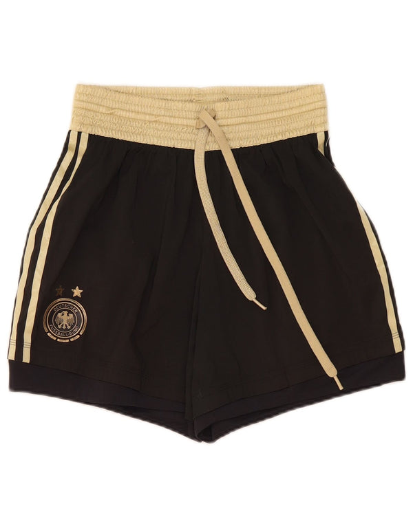 Мужские спортивные шорты Adidas Deutscher Fussball Bund, маленькие черные, с цветными блоками