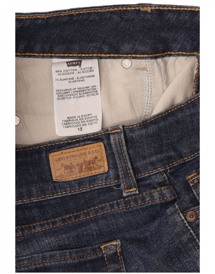 Женские прямые джинсы LEVI'S US 12, большие размеры W34 L32, синий хлопок