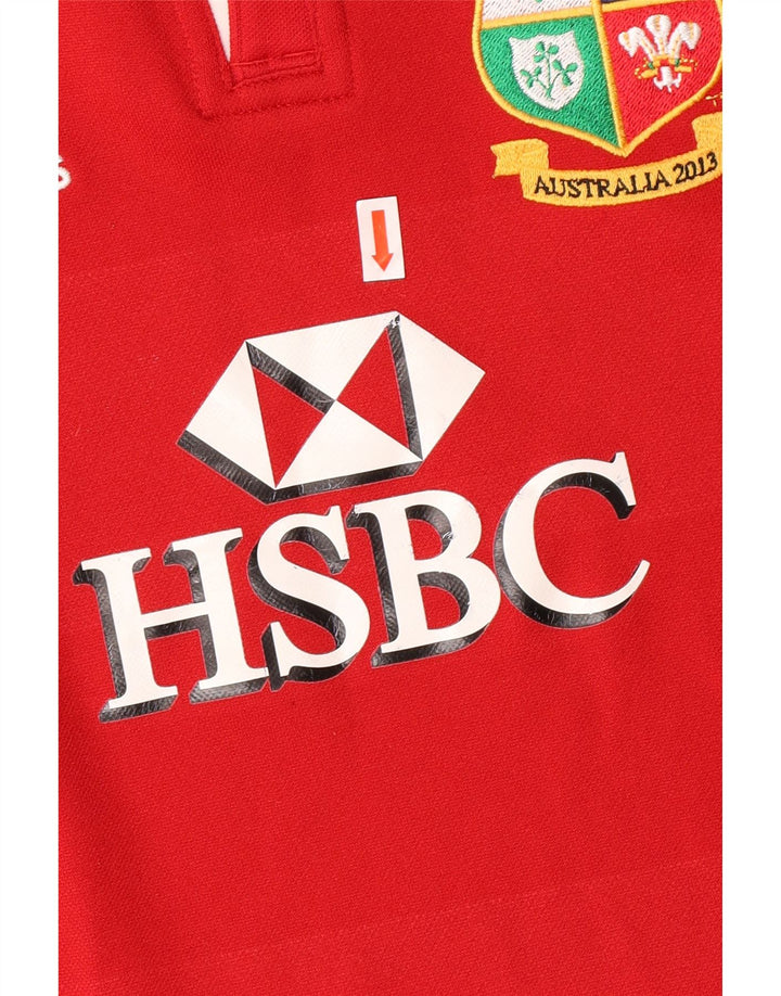 ADIDAS Boys Australia 2013 Рубашка-поло с рисунком 9-10 лет, красный полиэстер