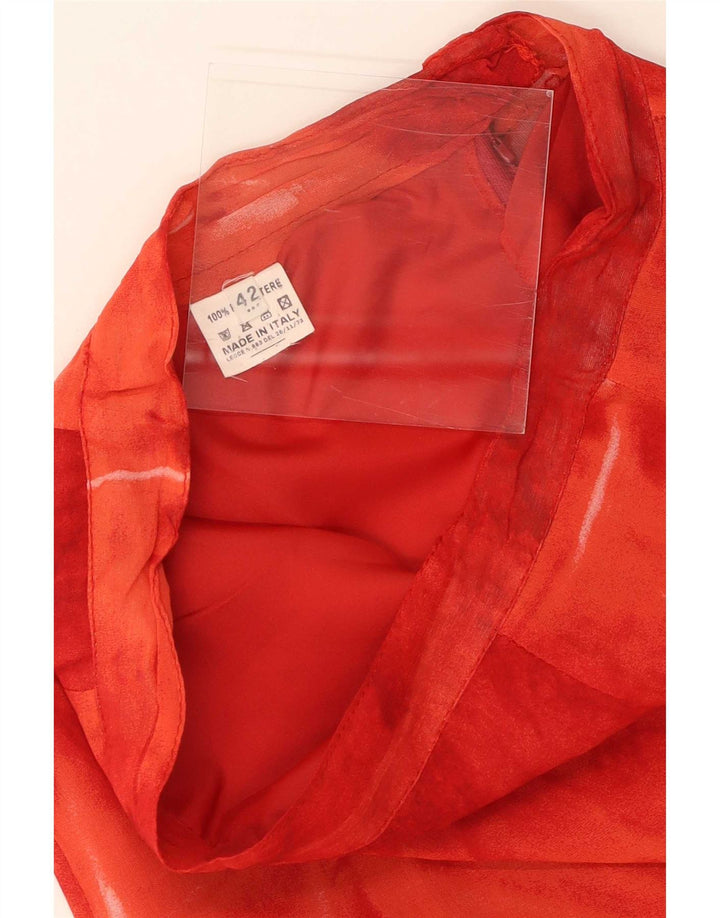 Винтажная женская юбка-миди IT 42 Medium W26 Red Tie Dye Полиэстер