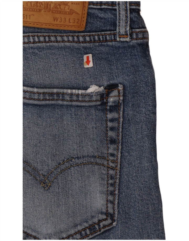 Мужские джинсы Levi's Slim 511 W33 L32 синие