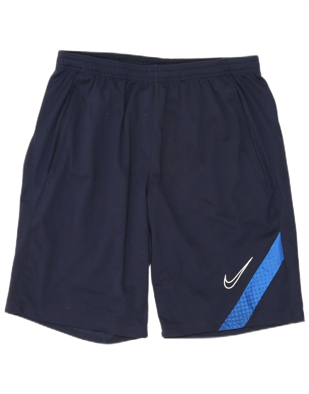 Мужские спортивные шорты Nike стандартного кроя, большие темно-синие спортивные шорты из полиэстера
