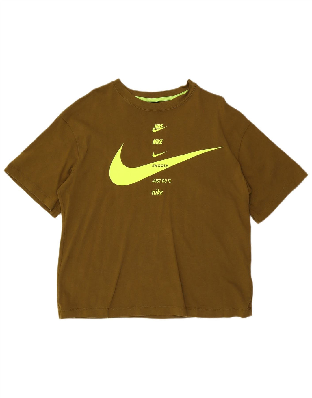 Мужская футболка с рисунком Nike, средний цвет, хаки, хлопок