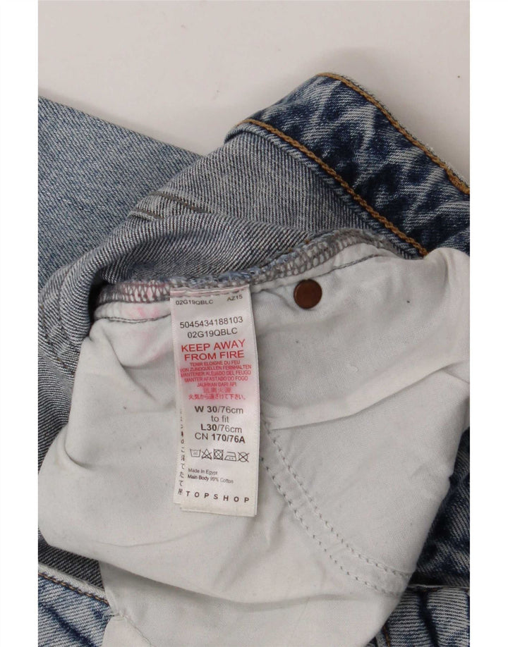 Женские прямые джинсы Topshop W30 L24 синие, хлопок