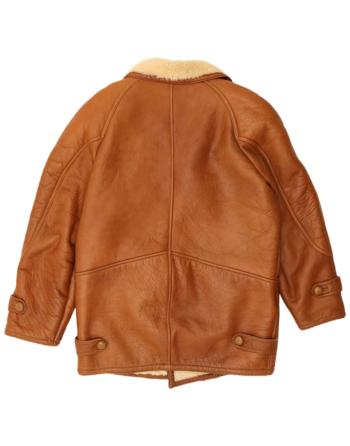 Винтажная мужская дубленка UK 42 XL Коричневая