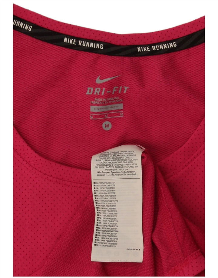 Женская футболка Nike Dri Fit Top UK 12, средний розовый полиэстер