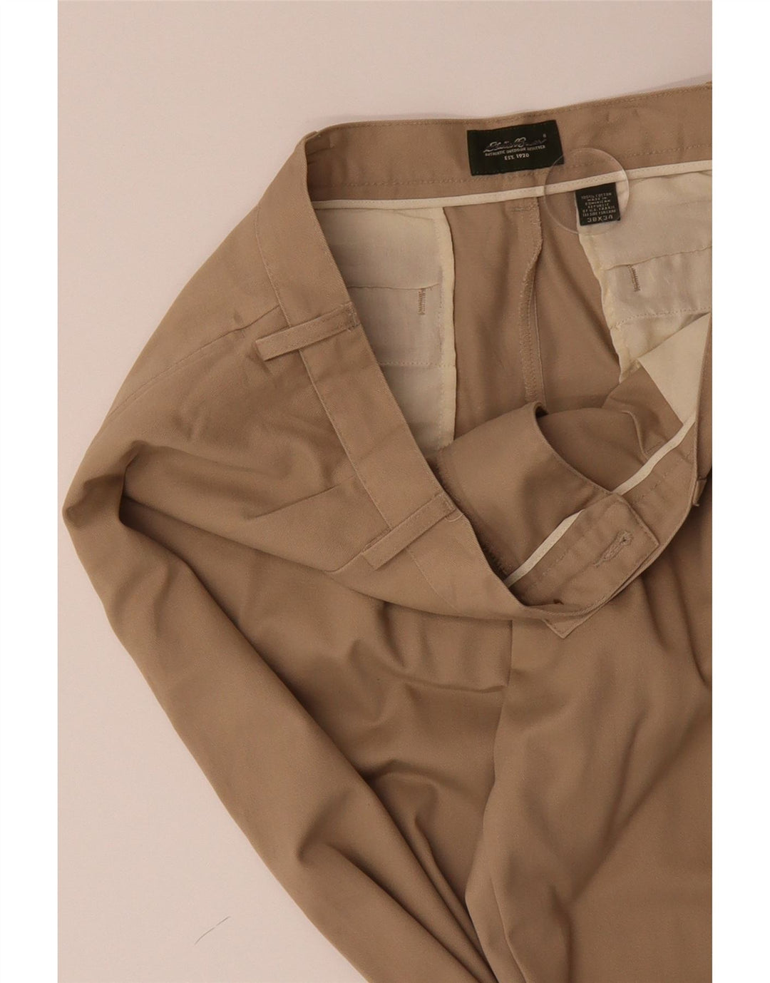 EDDIE BAUER Mens Chino Trousers W38 L34 Beige Cotton Vintage Eddie Bauer and Second-Hand Eddie Bauer from Messina Hembry 