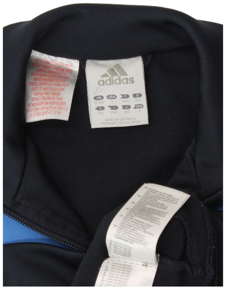 Спортивный костюм Adidas для мальчиков 13–14 лет Темно-синий с цветными блоками