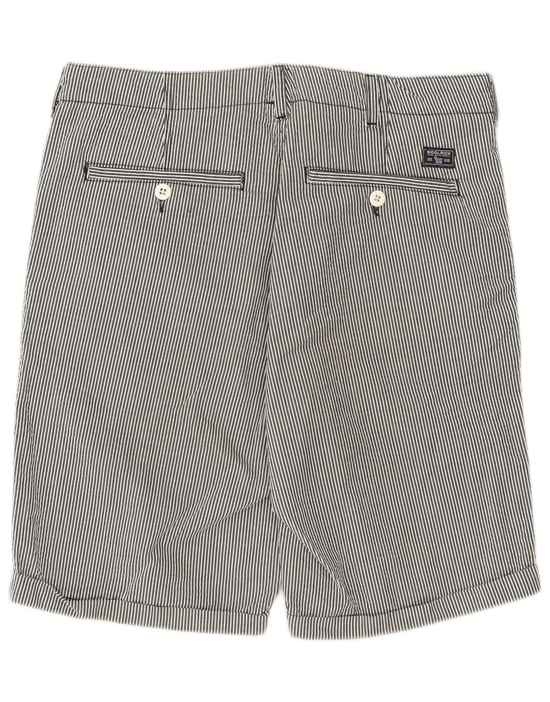 Мужские повседневные шорты Woolrich W32, хлопковые средне-серые в тонкую полоску
