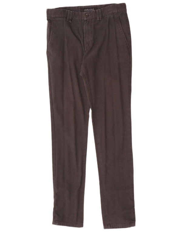 Zara Мужские узкие брюки-чиносы EU 36 XS W29 L31 Серый хлопок