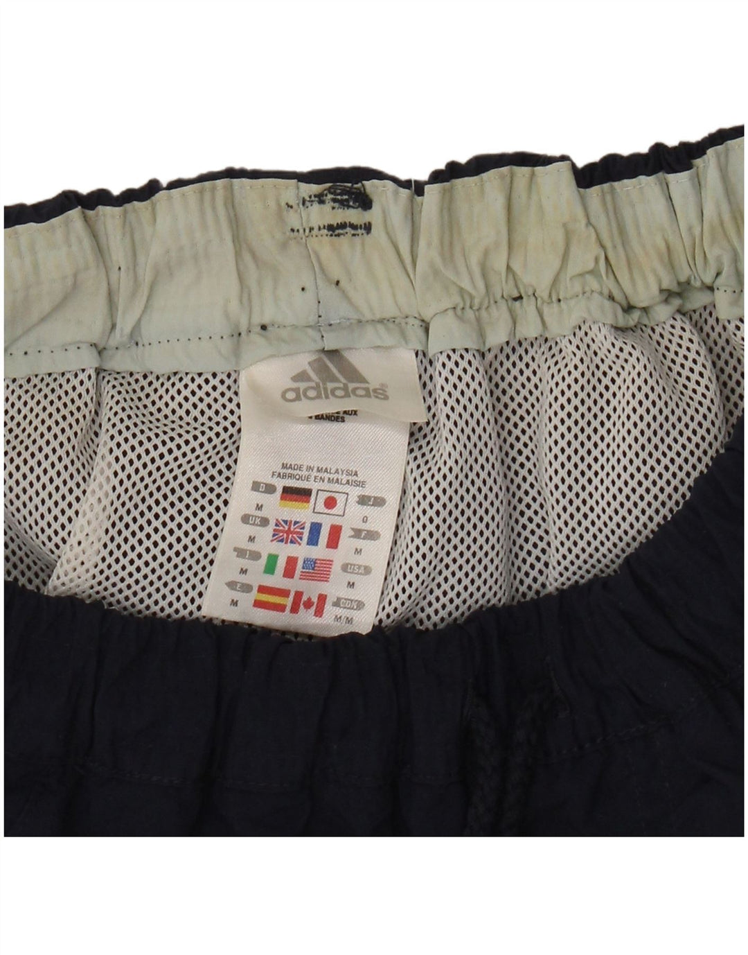 Мужские спортивные шорты Adidas среднего размера, темно-синие, полиамид