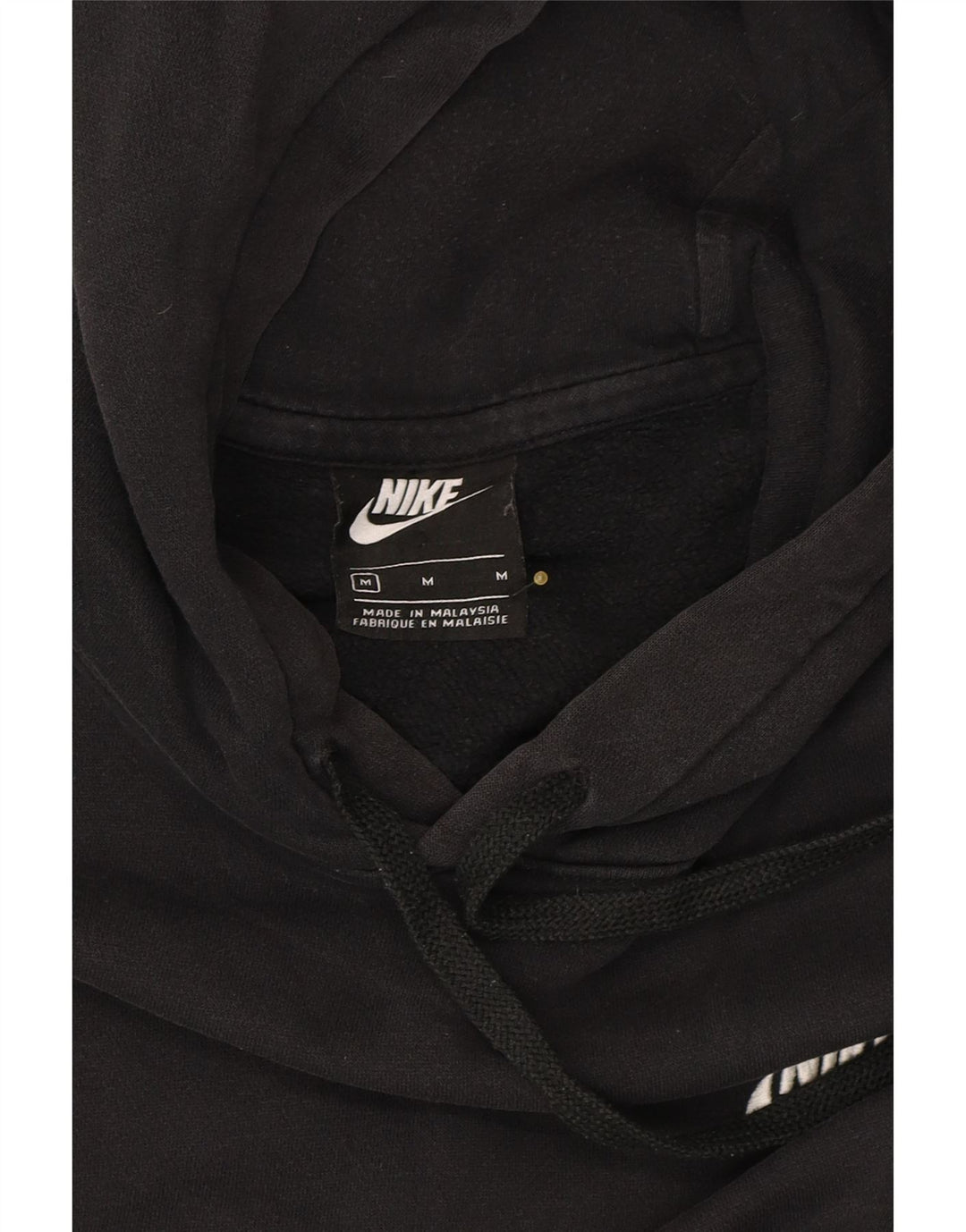 NIKE Womens Oversized Hoodie Jumper UK 14 Medium Black Cotton Vintage Nike and Second-Hand Nike from Messina Hembry 
