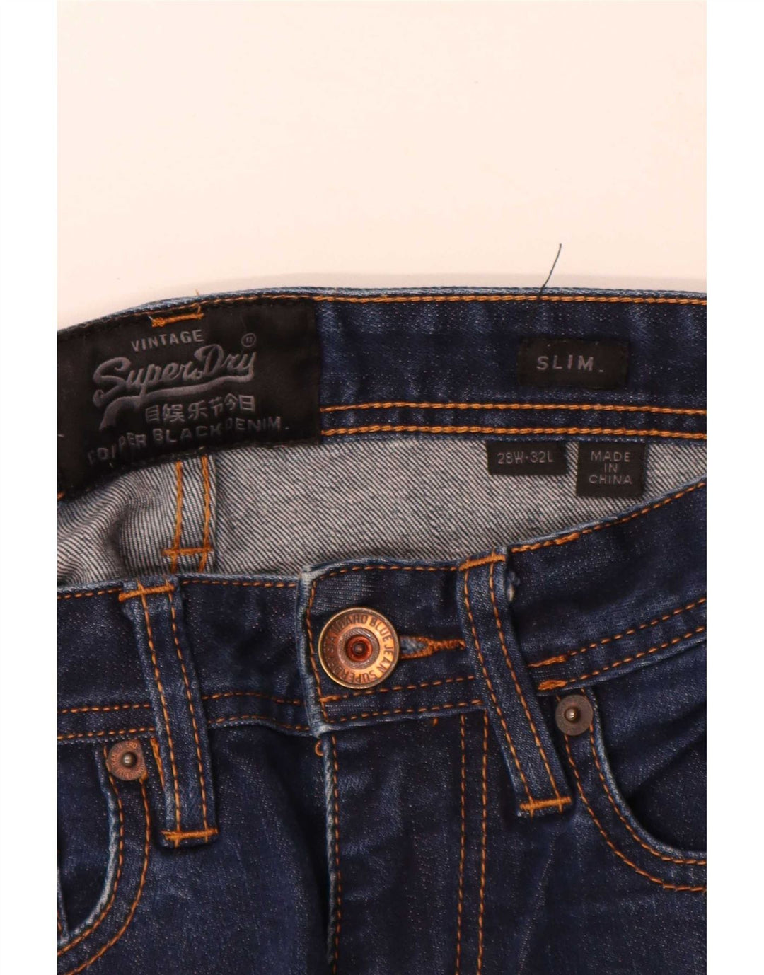 Джинсы Superdry Womens Corporal Slim W28 L28 Темно-синие