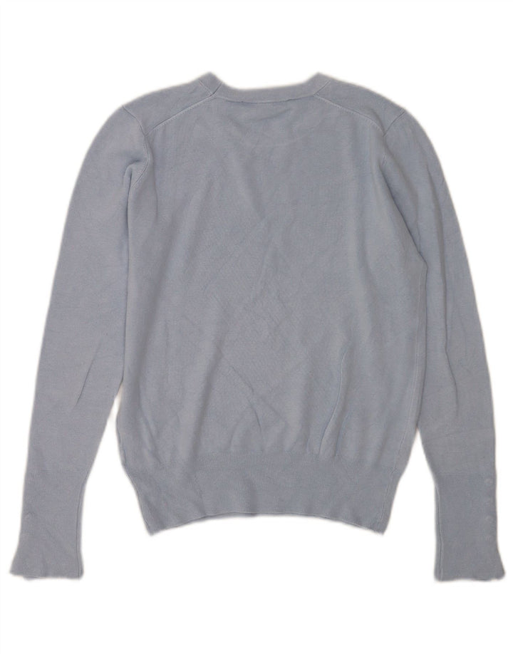 Женский джемпер с круглым вырезом Zara UK 12, средний синий вискоза