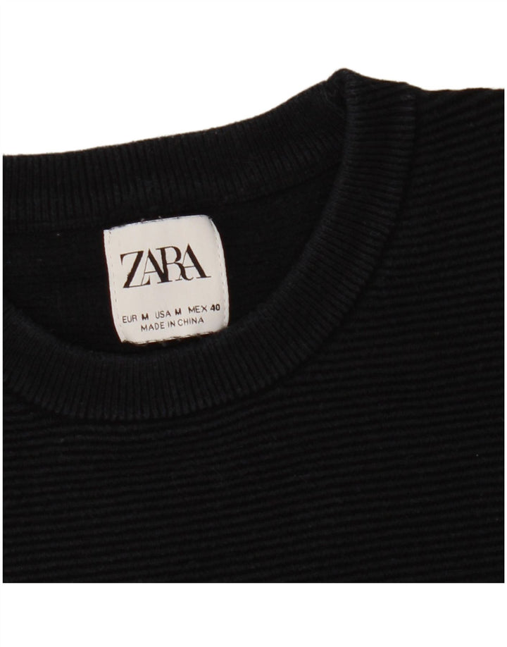 Женский джемпер с круглым вырезом Zara UK 14, средний темно-синий