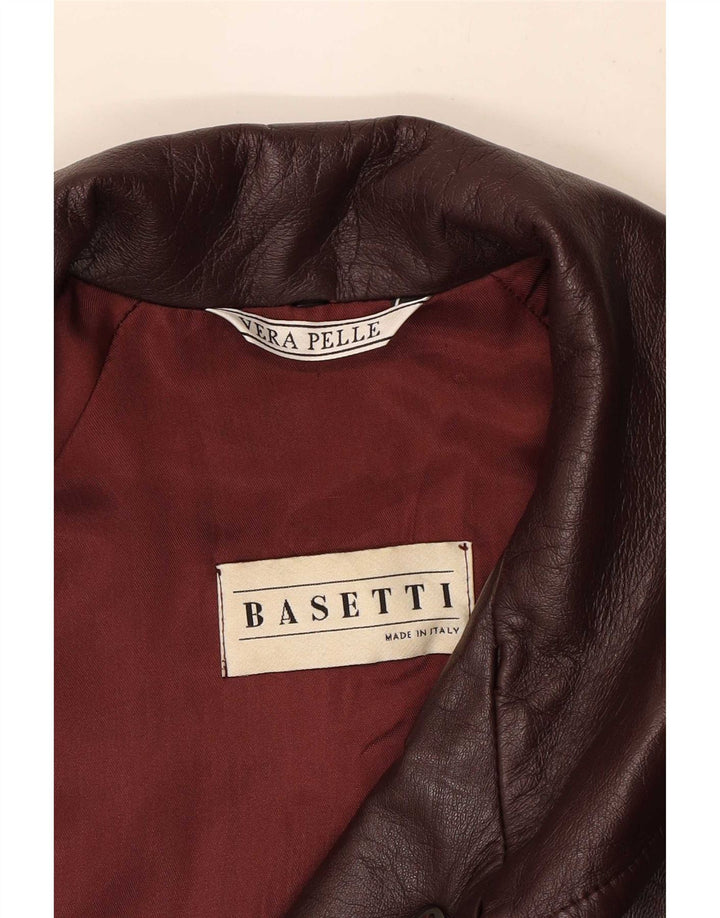 Женское кожаное пальто Basetti IT 50 XL Коричневое кожаное