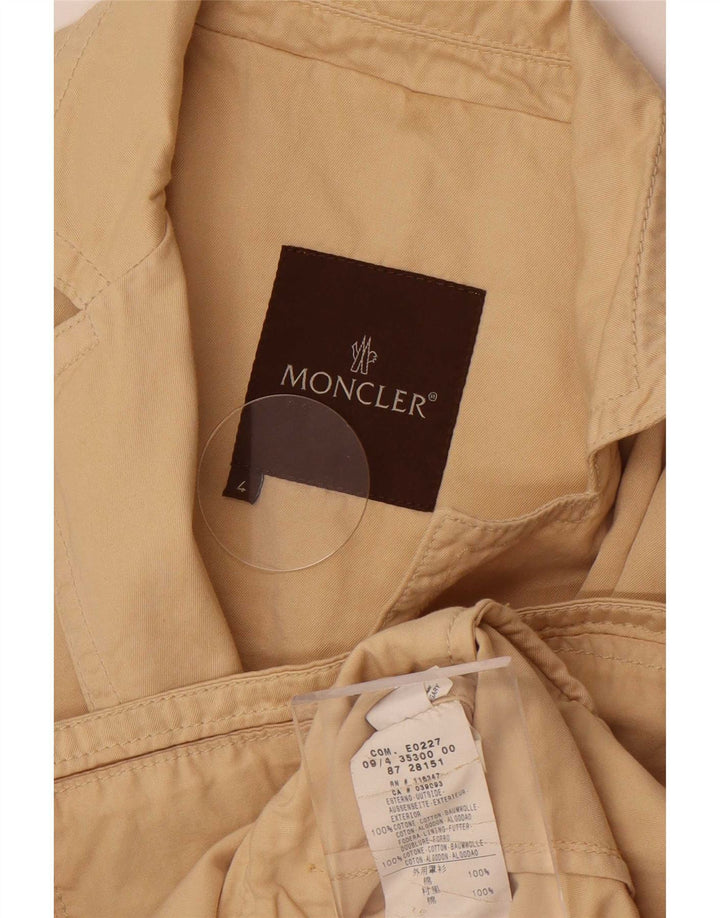 Moncler Женский пиджак оверсайз с 3 пуговицами, США 4, маленький, бежевый, хлопок