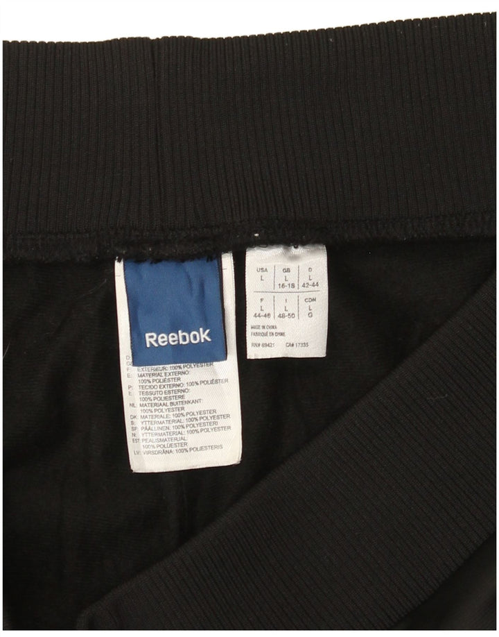 Женские спортивные брюки Reebok UK 16/18, большие черные, полиэстер