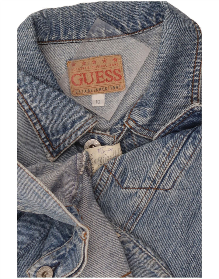 Джинсовая куртка Guess для мальчиков 9-10 лет, синяя, хлопок