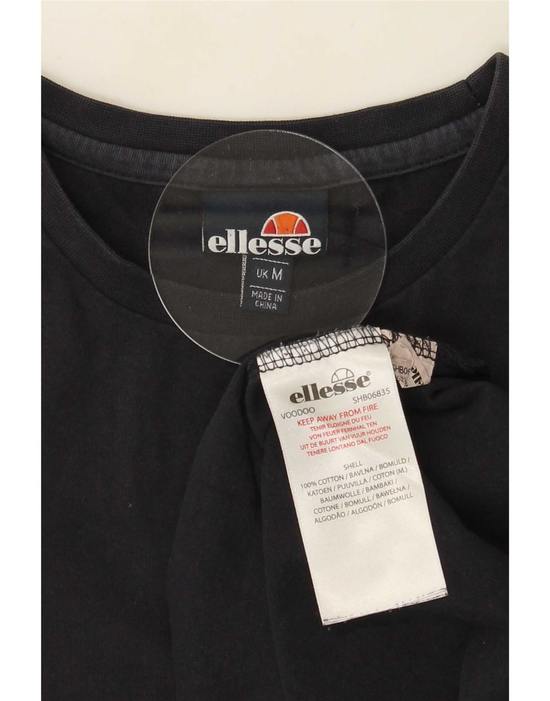 Ellesse Мужская футболка с рисунком Топ среднего размера, темно-синий, хлопок