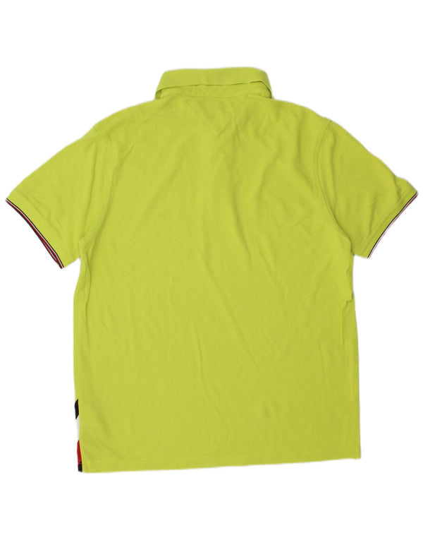 TOMMY HILFIGER Мужская рубашка-поло приталенного кроя XL, желтый хлопок