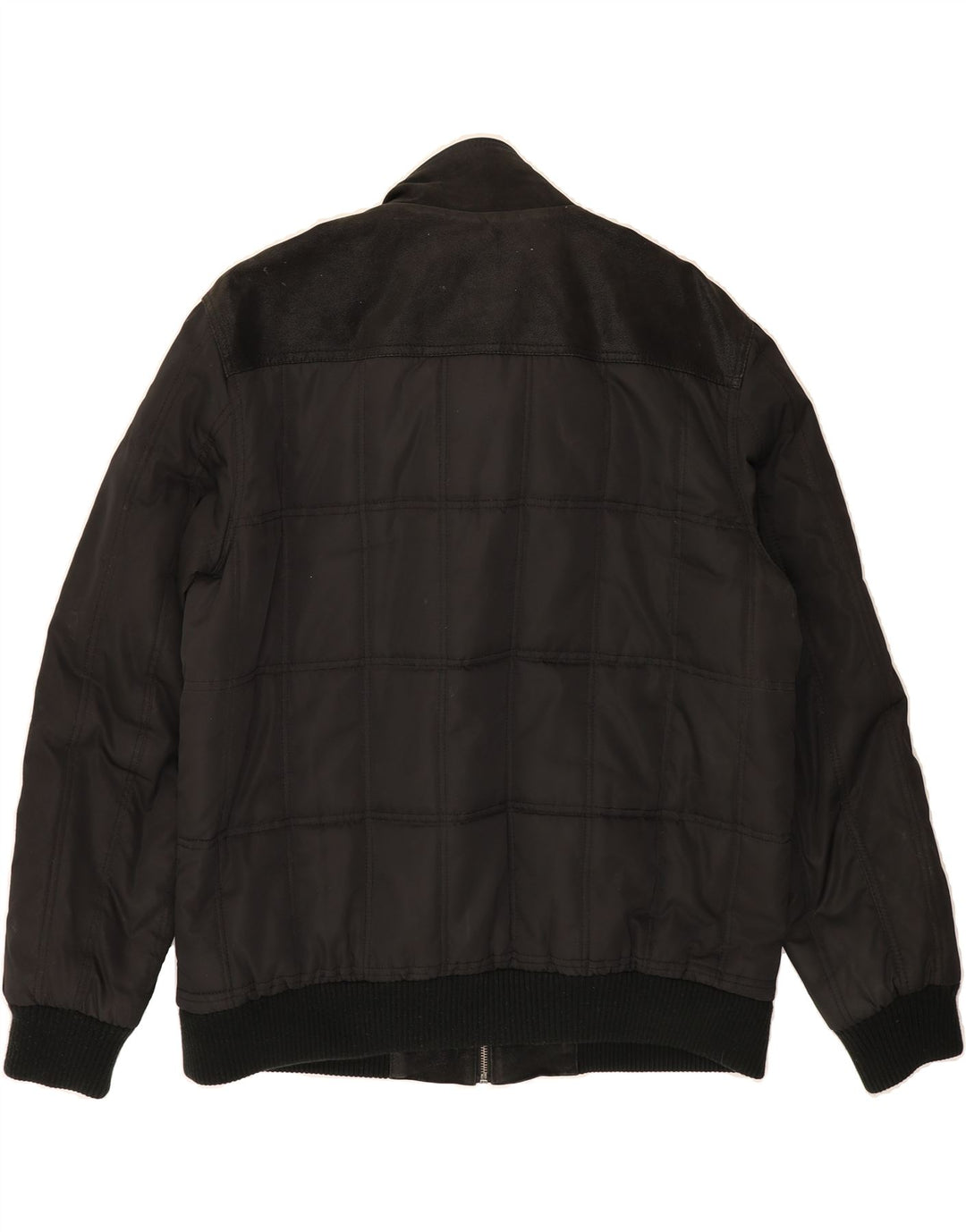 PETER COFOX Mens Padded Jacket UK 42 XL Black Leather Vintage Peter Cofox and Second-Hand Peter Cofox from Messina Hembry 