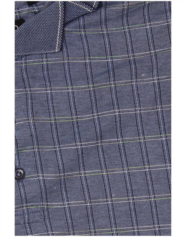 Мужская рубашка поло IZOD, большая синяя клетка, хлопок