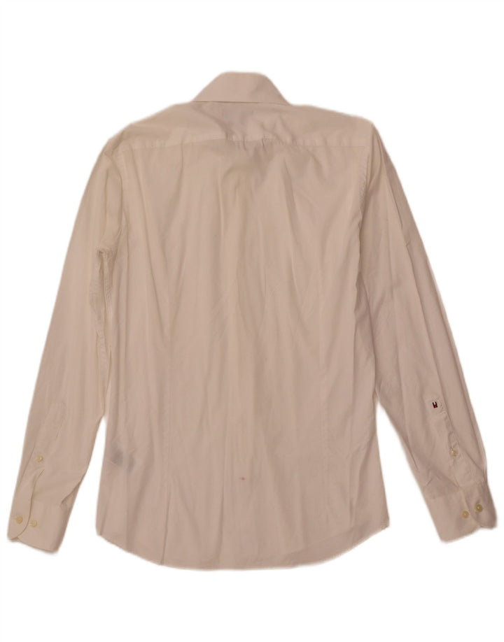 Мужская рубашка по индивидуальному заказу Tommy Hilfiger, размер 37 14 1/2, маленькая, белый, хлопковый