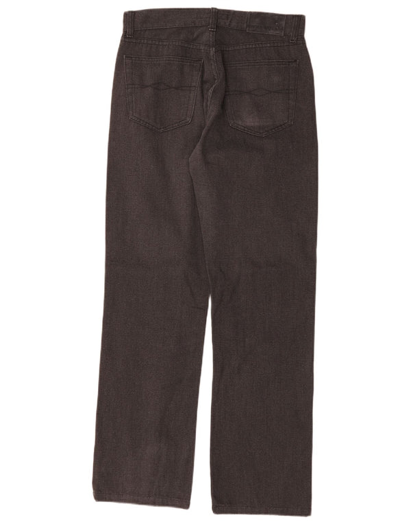 Мужские прямые повседневные брюки Zara EU 38, маленькие W30 L30, черный хлопок