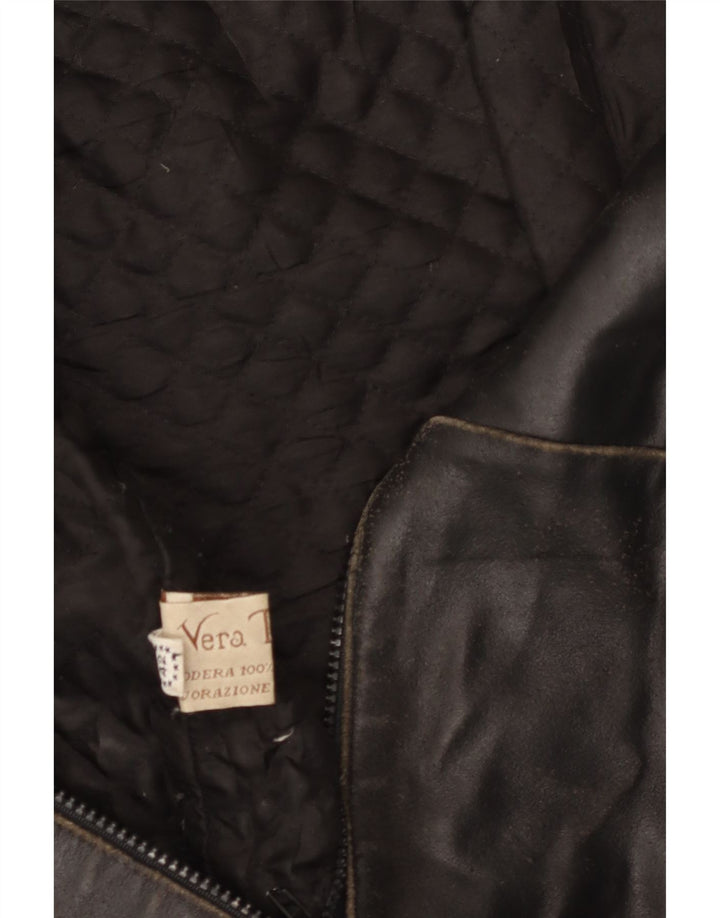 Куртка женская кожаная VINTAGE IT 42 Medium Black Leather