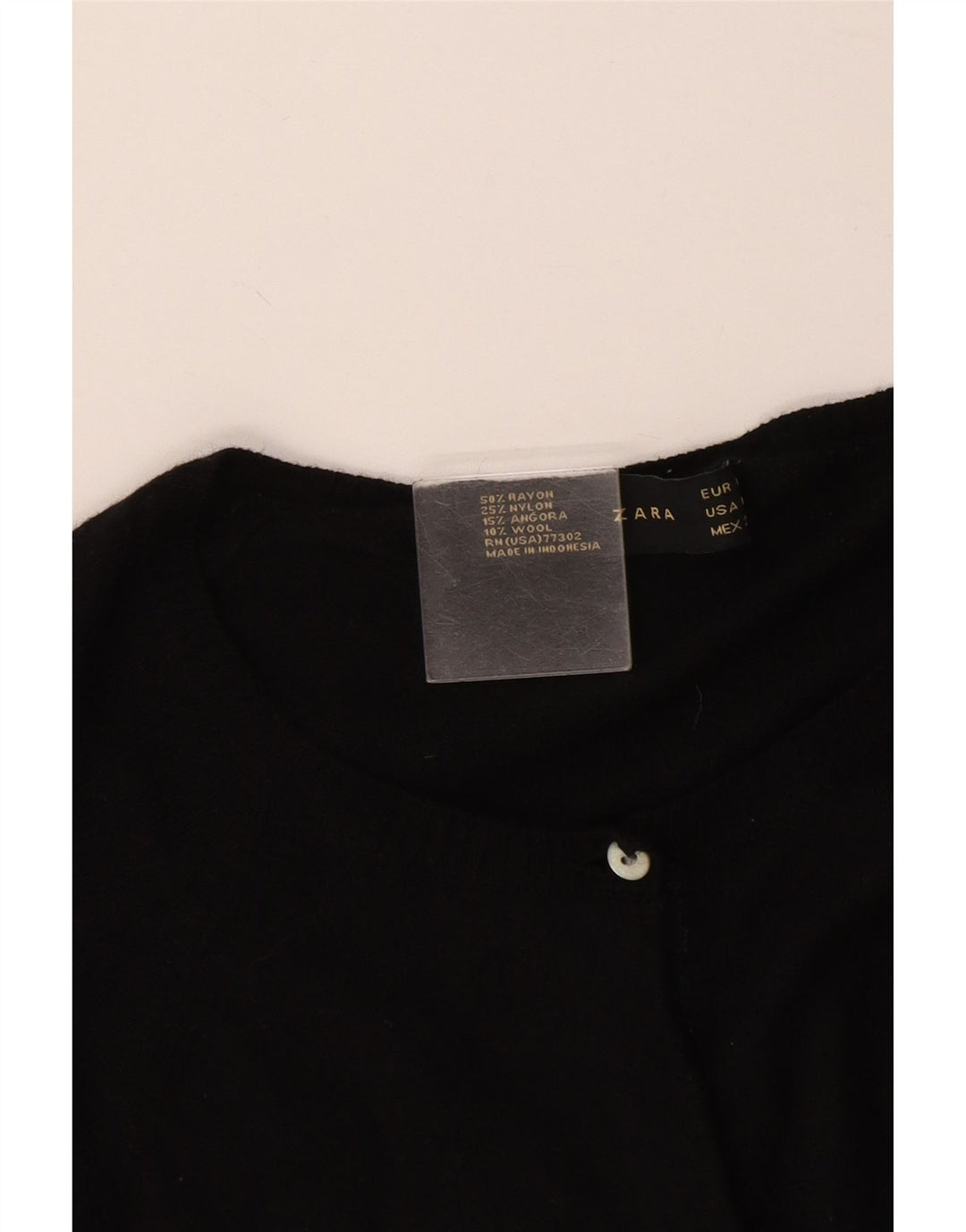 Женский кардиган Zara UK 12, средний черный вискоза