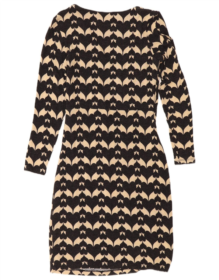 Женское платье-футляр с абстрактным узором Phase Eight UK 12, средний черный цвет