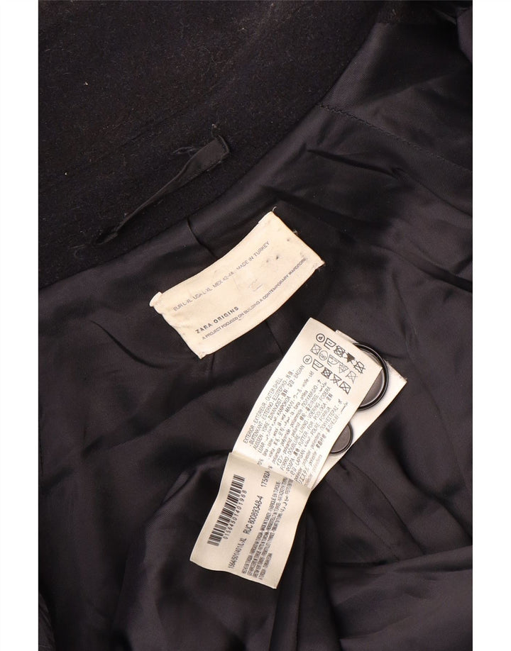 Мужское пальто Zara UK 40, большое темно-синее шерстяное