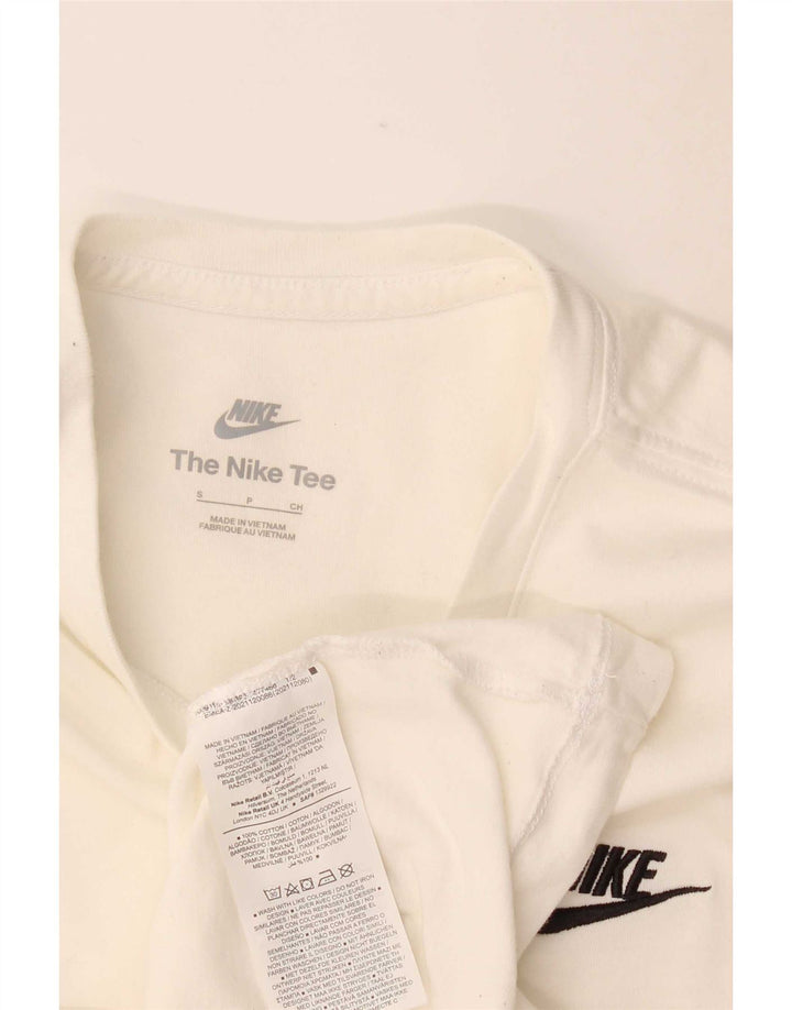 Мужская футболка Nike маленького размера из хлопка белого цвета