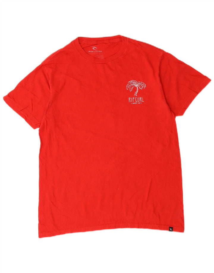 Мужская футболка Rip Curl Top среднего красного цвета из хлопка